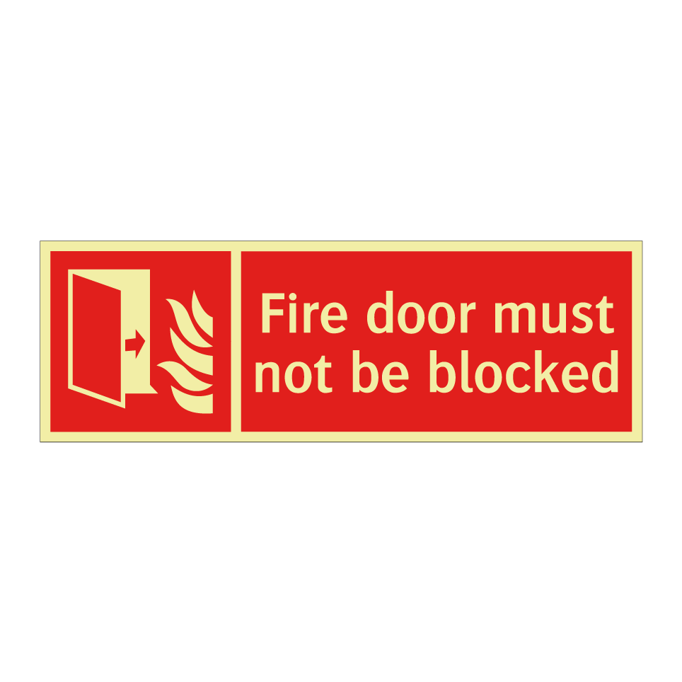 Fire door must not be blocked