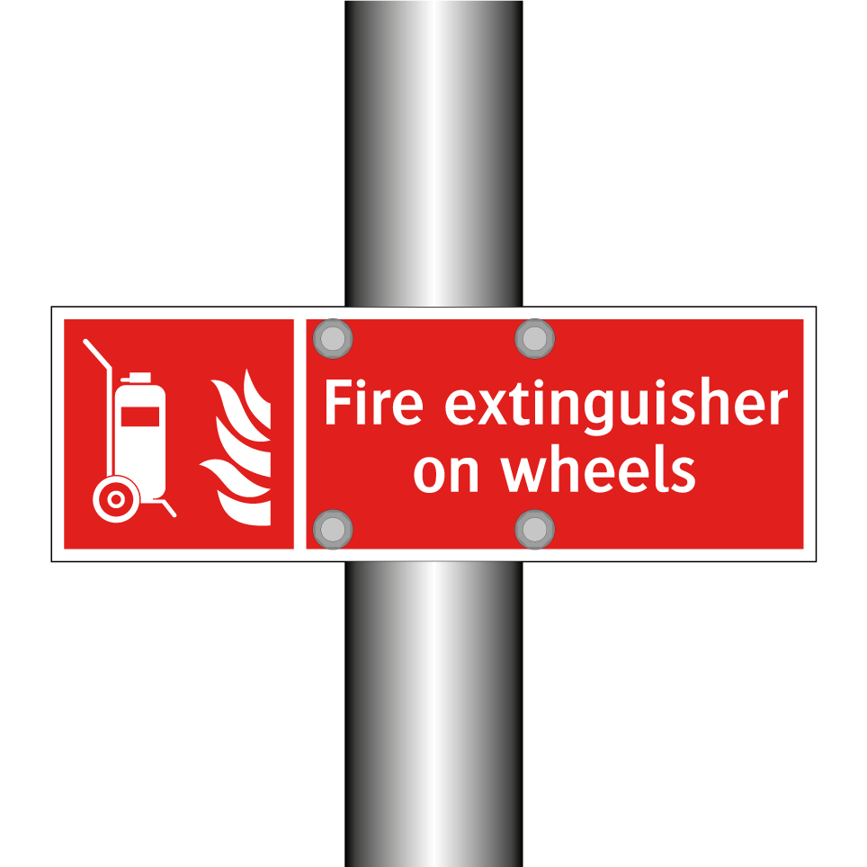 Fire extinguisher on wheels