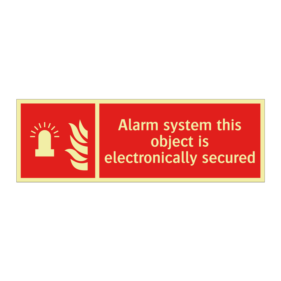 Alarm system this object is electronically secured