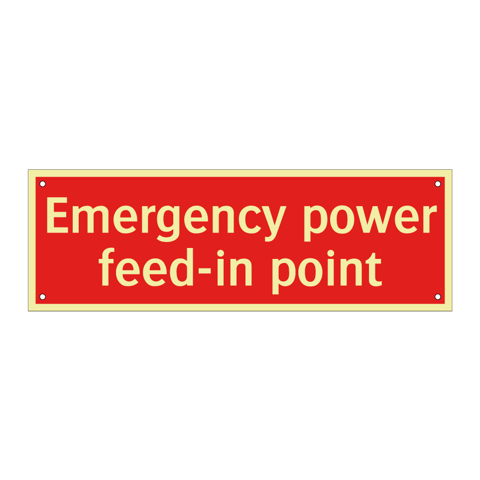 Emergency power feed-in point