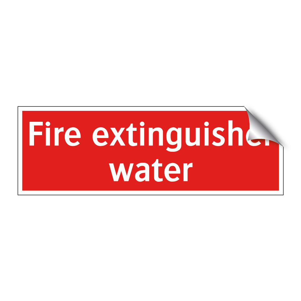 Fire extinguisher water