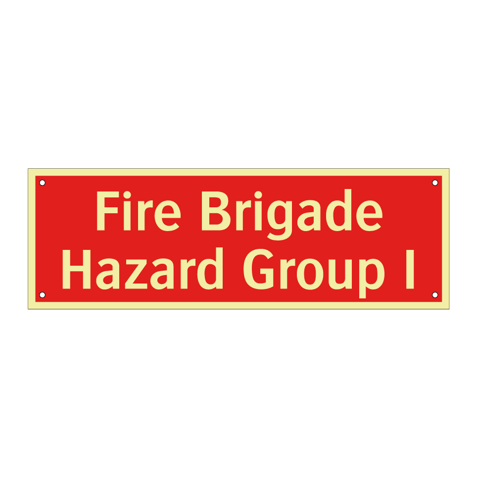 Fire Brigade Hazard Group I