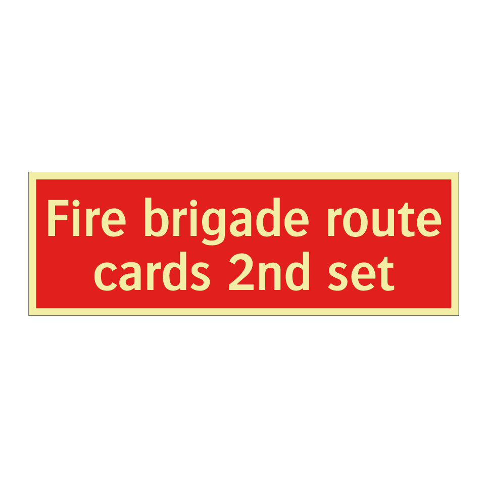 Fire brigade route cards 2nd set