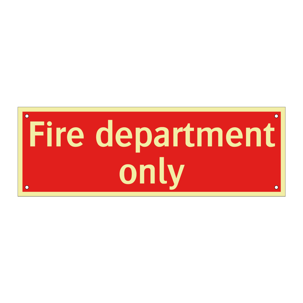 Fire department only