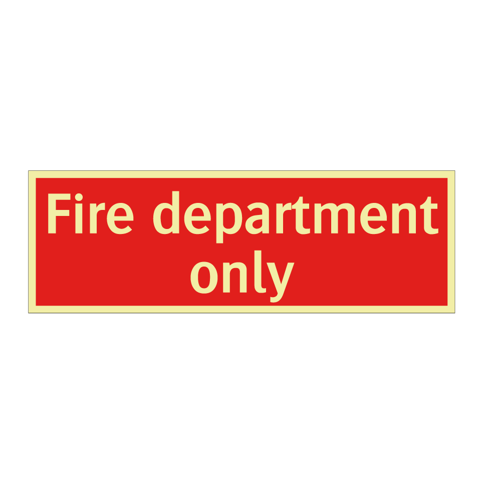 Fire department only