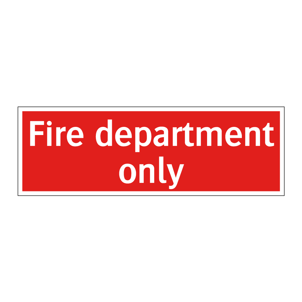 Fire department only