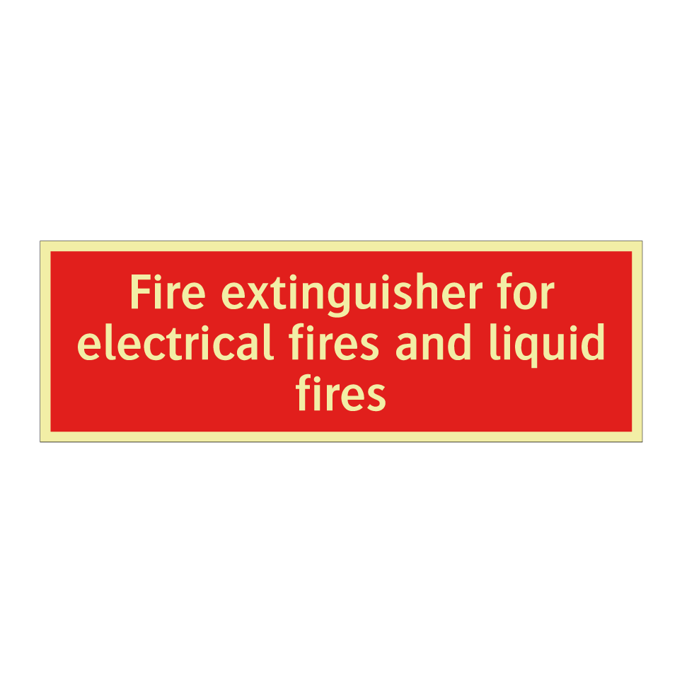 Fire extinguisher for electrical fires and liquid fires