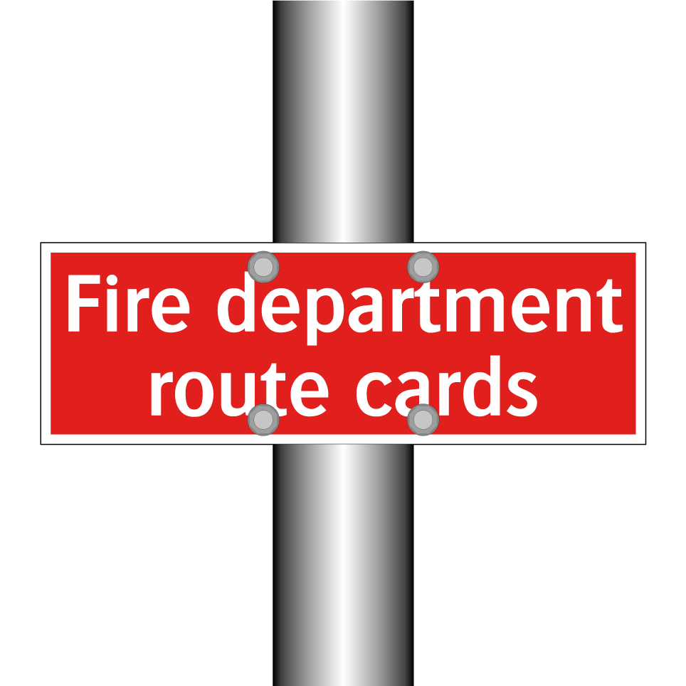 Fire department route cards