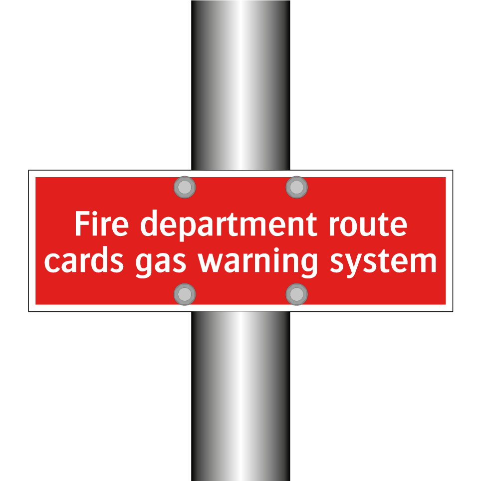 Fire department route cards gas warning system