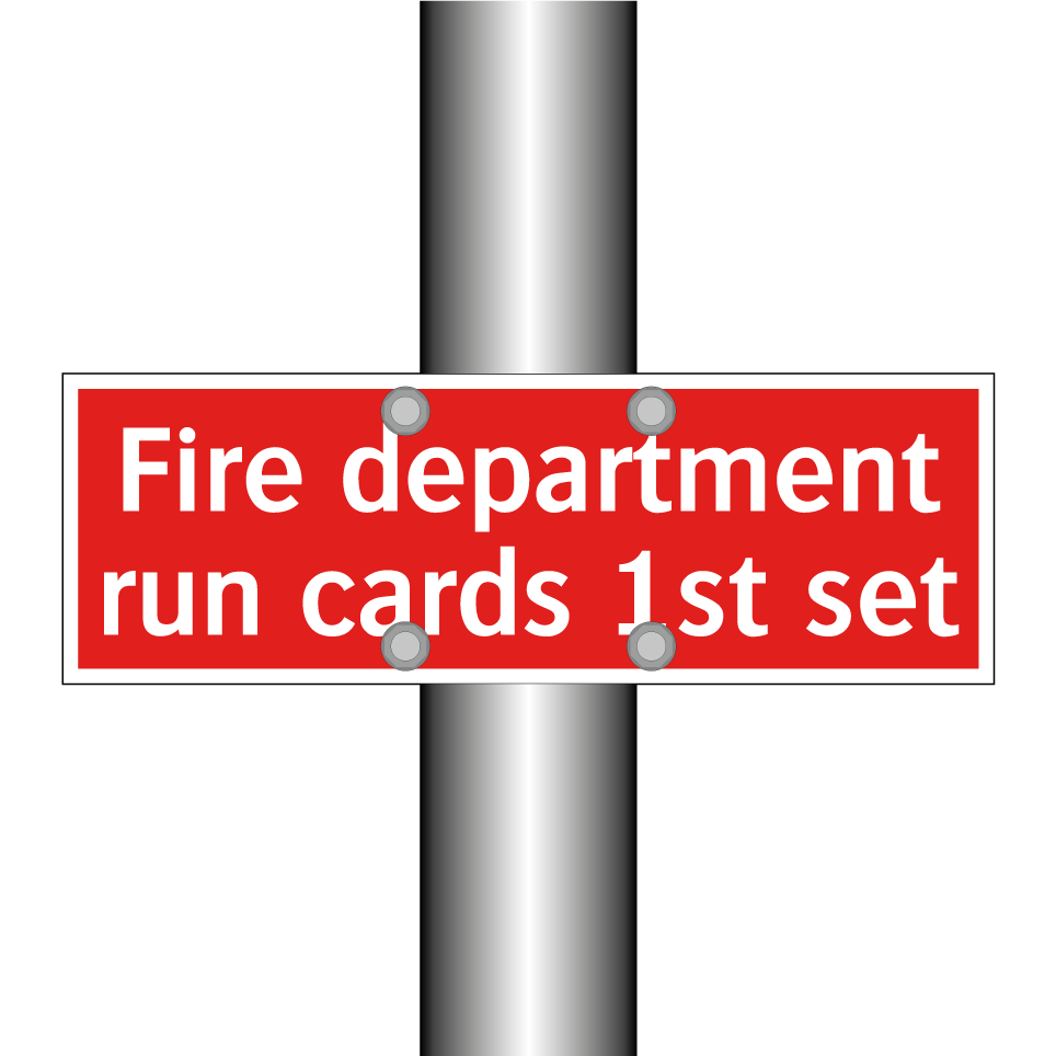 Fire department run cards 1st set