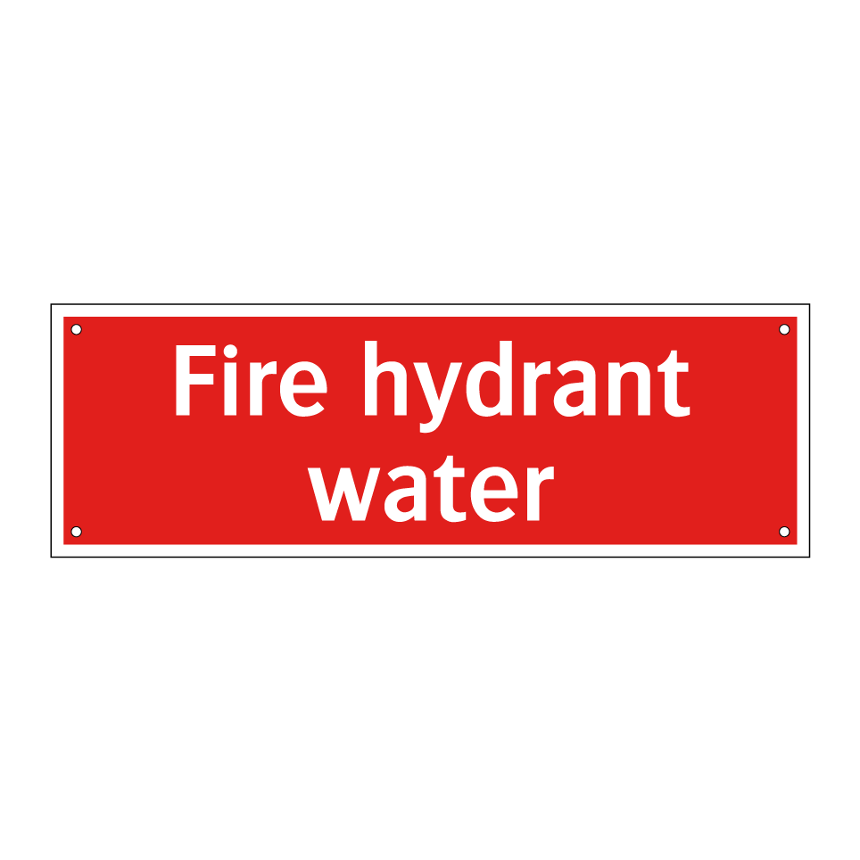 Fire hydrant water