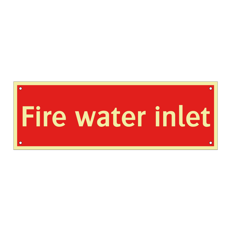 Fire water inlet
