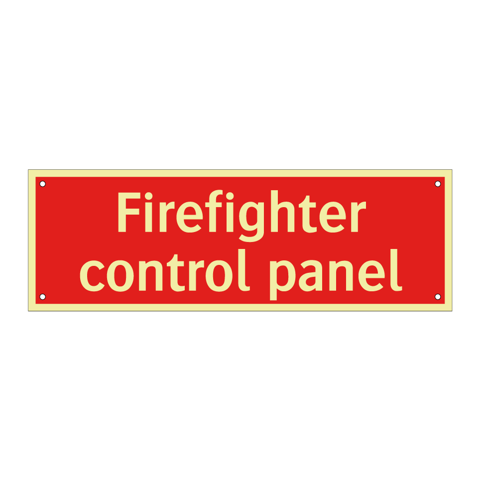 Firefighter control panel