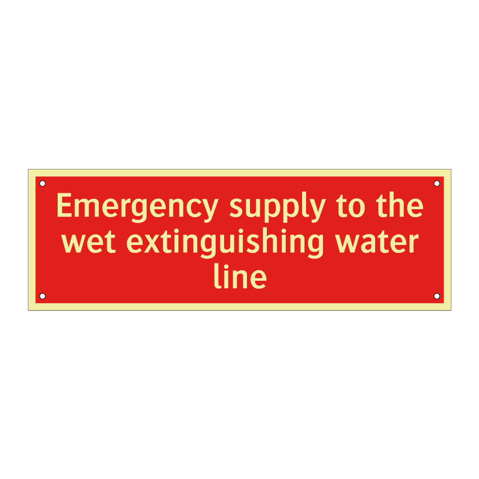 Emergency supply to the wet extinguishing water line