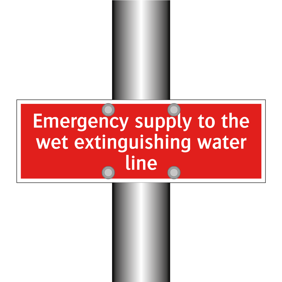 Emergency supply to the wet extinguishing water line