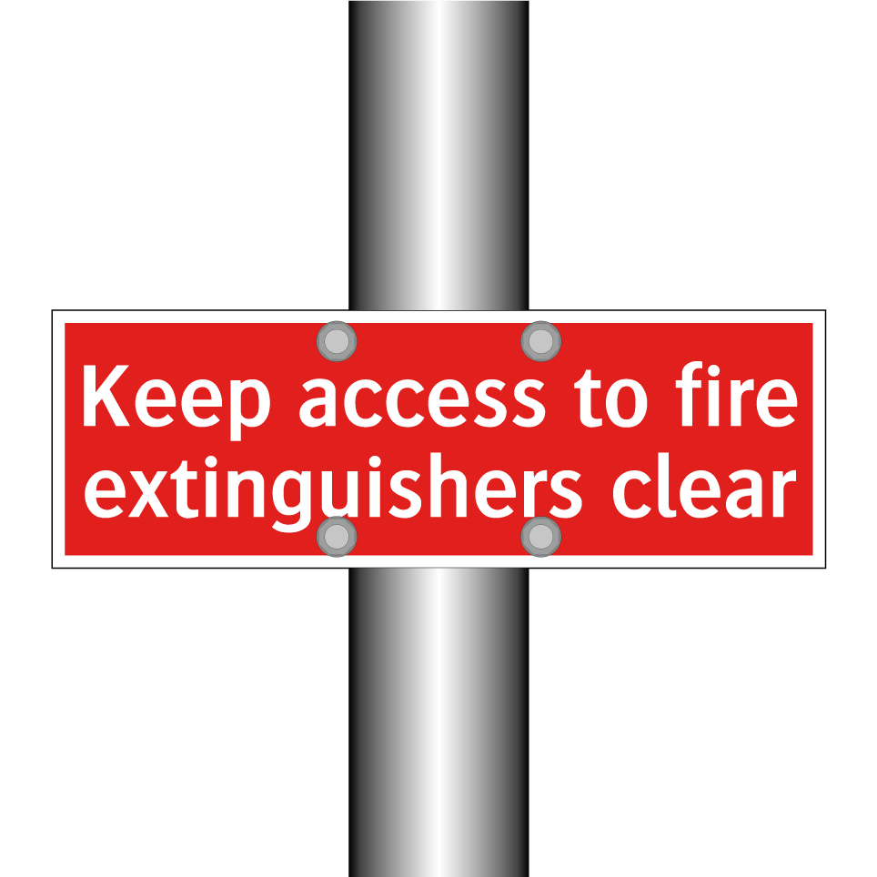 Keep access to fire extinguishers clear