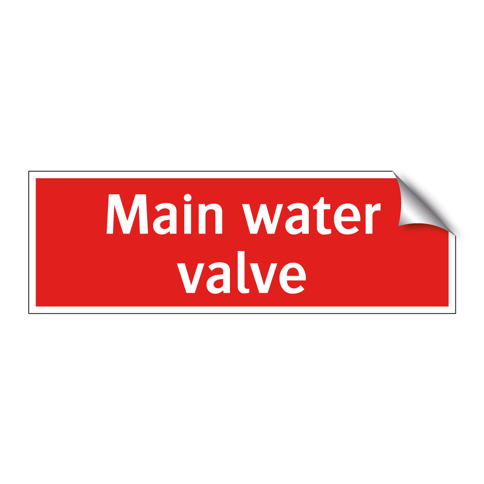 Main water valve
