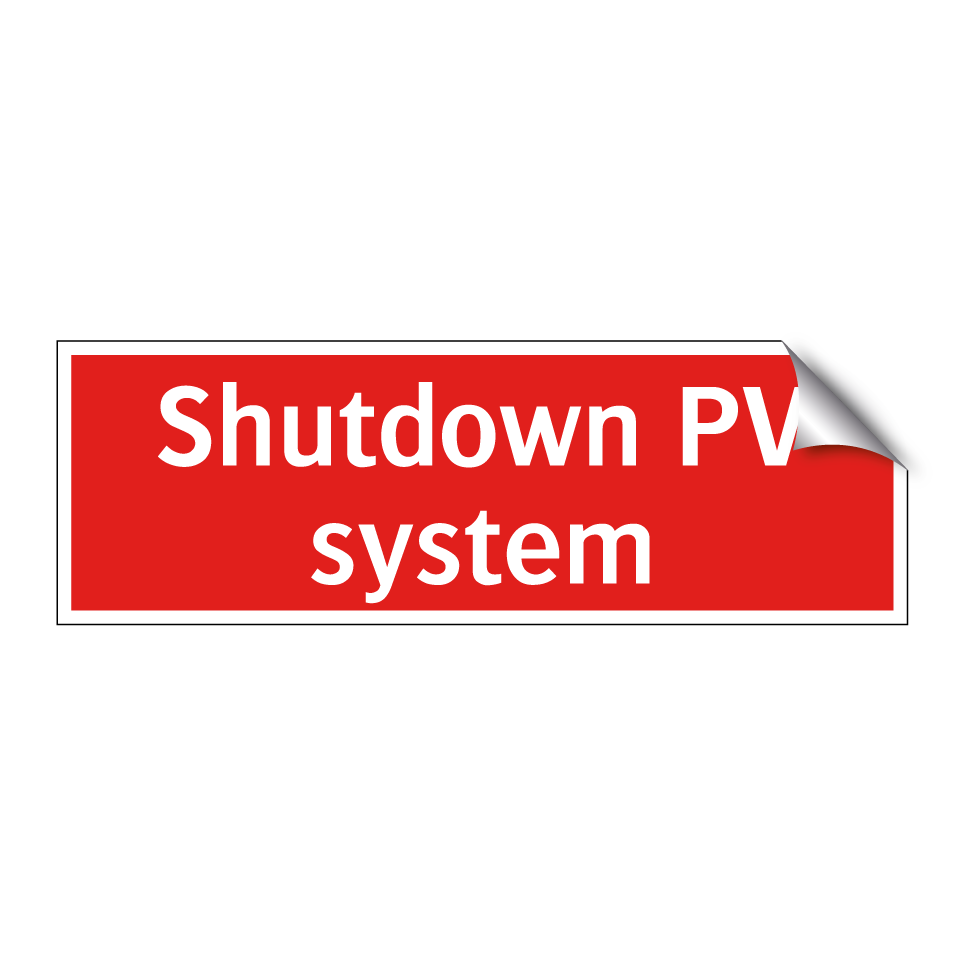 Shutdown PV system