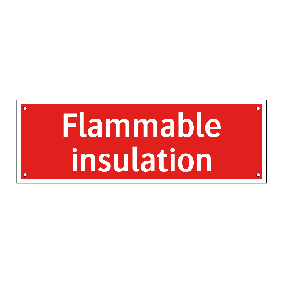 Flammable insulation