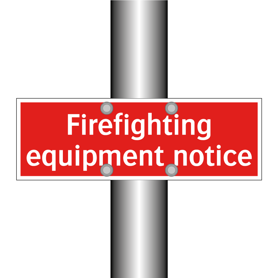 Firefighting equipment notice