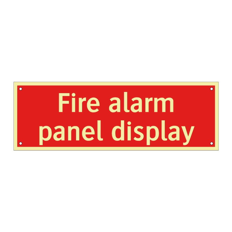 Fire alarm panel display