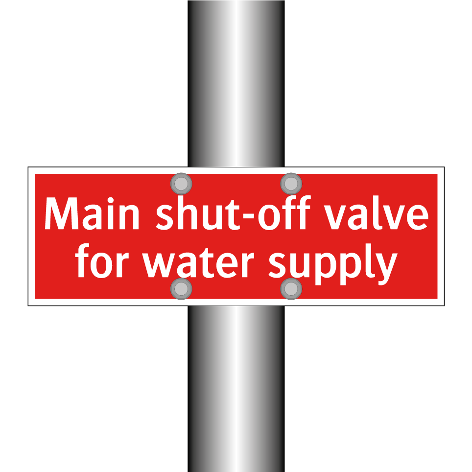 Main shut-off valve for water supply