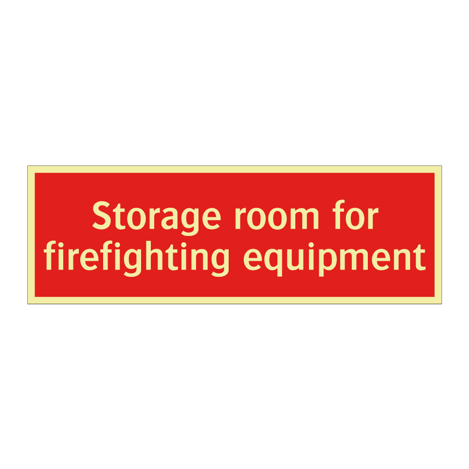 Storage room for firefighting equipment