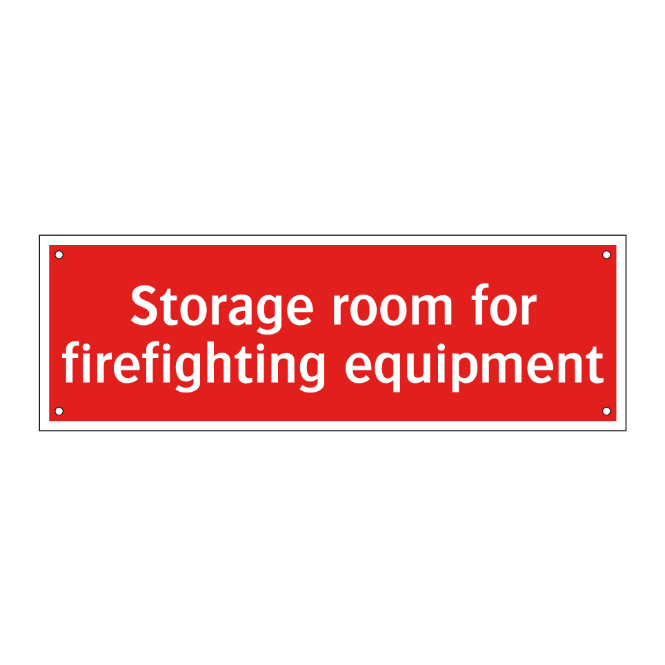Storage room for firefighting equipment