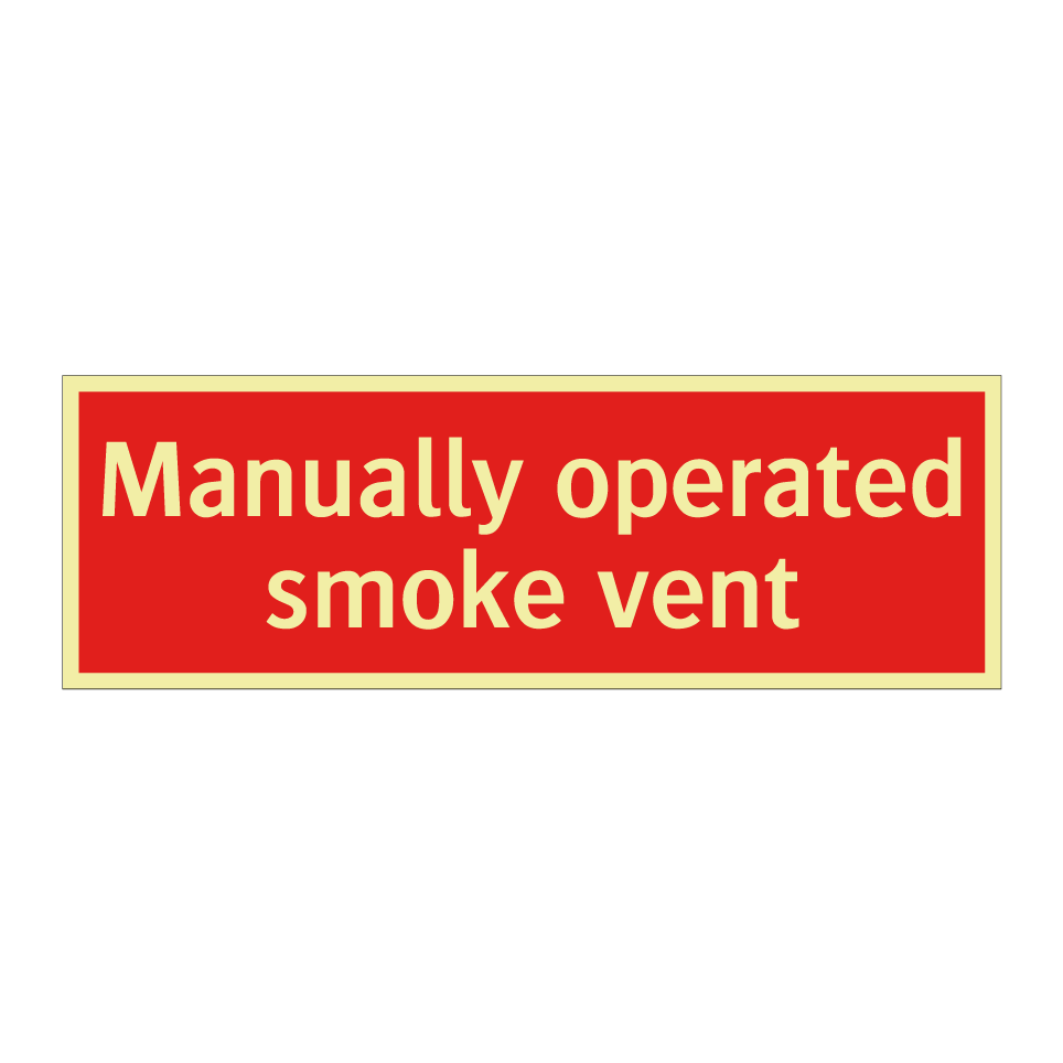 Manually operated smoke vent
