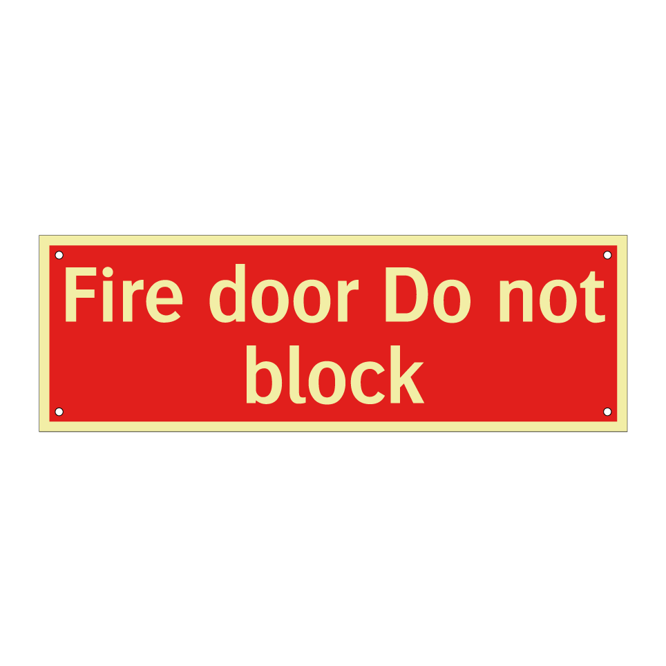 Fire door Do not block