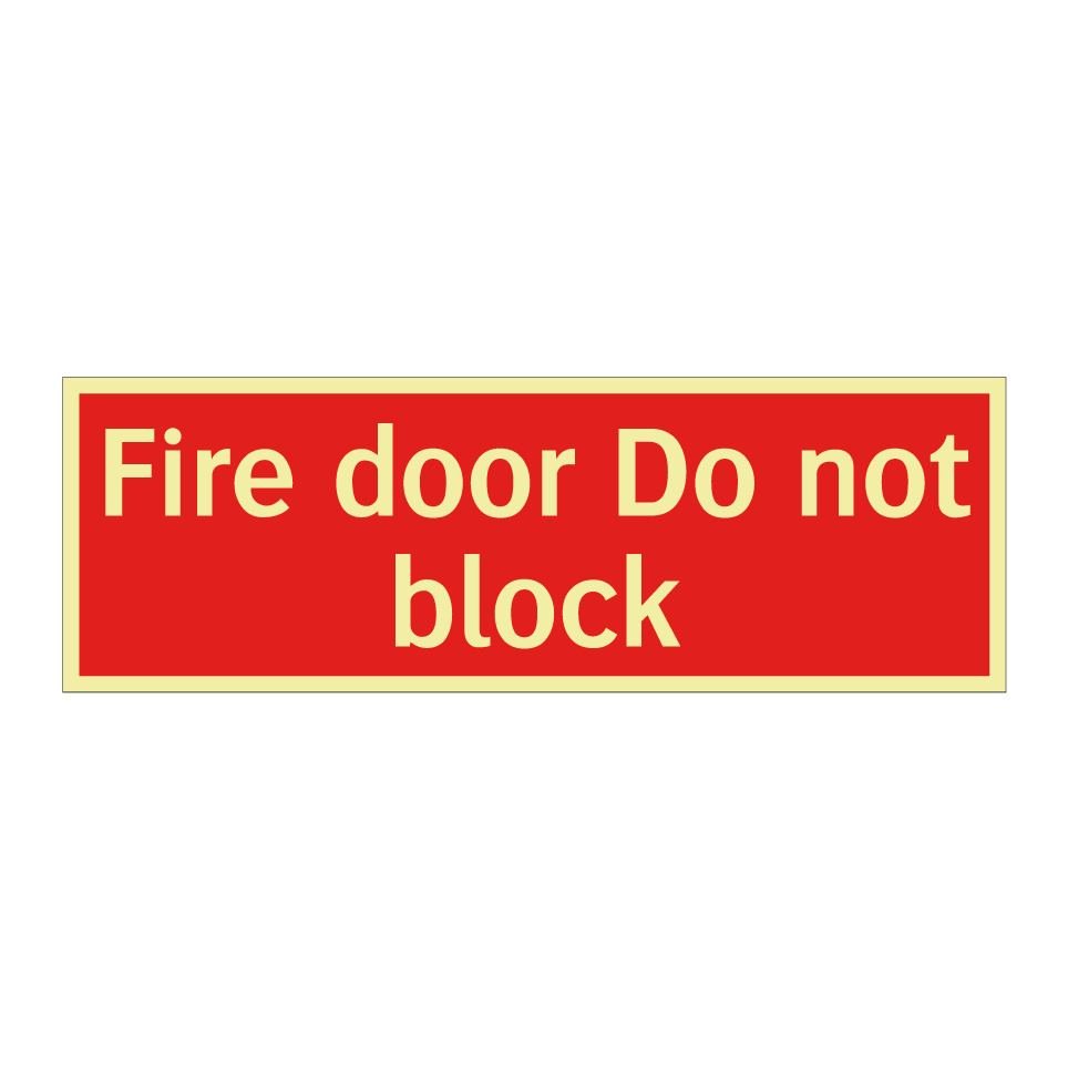 Fire door Do not block