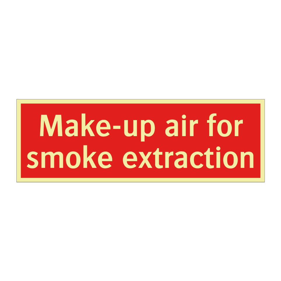 Make-up air for smoke extraction