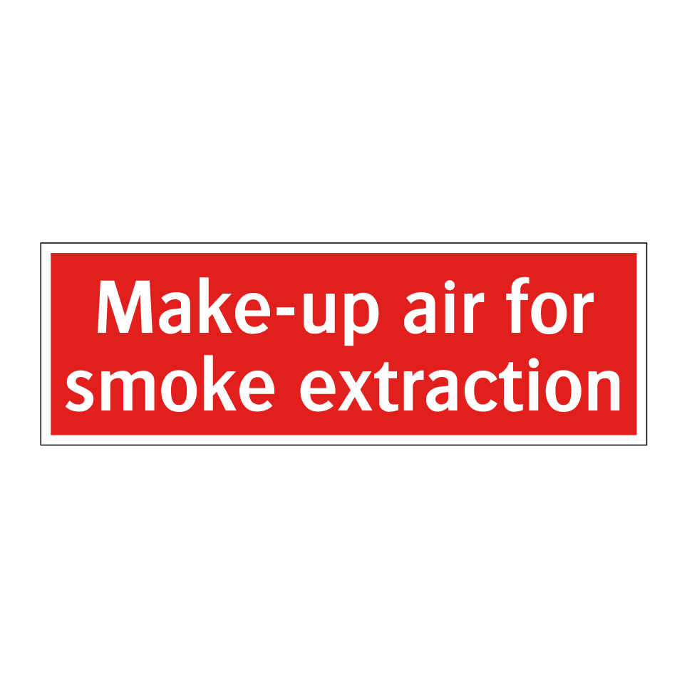 Make-up air for smoke extraction