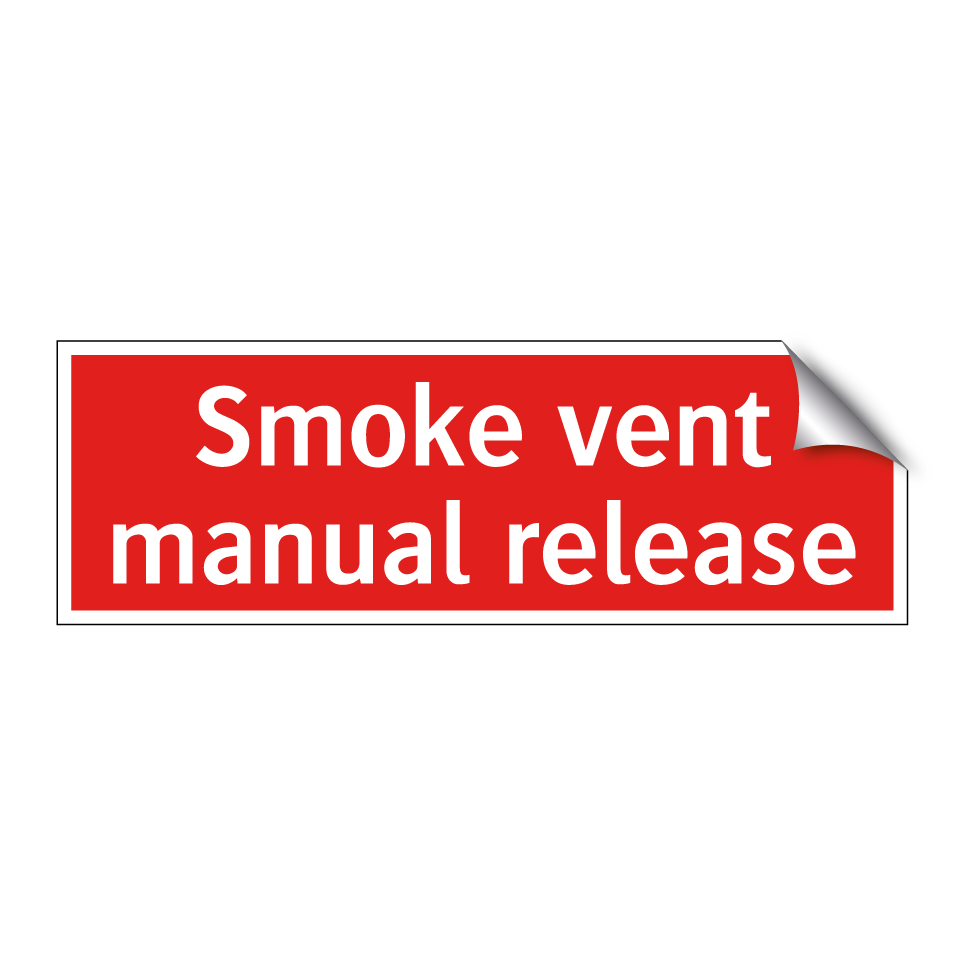 Smoke vent manual release