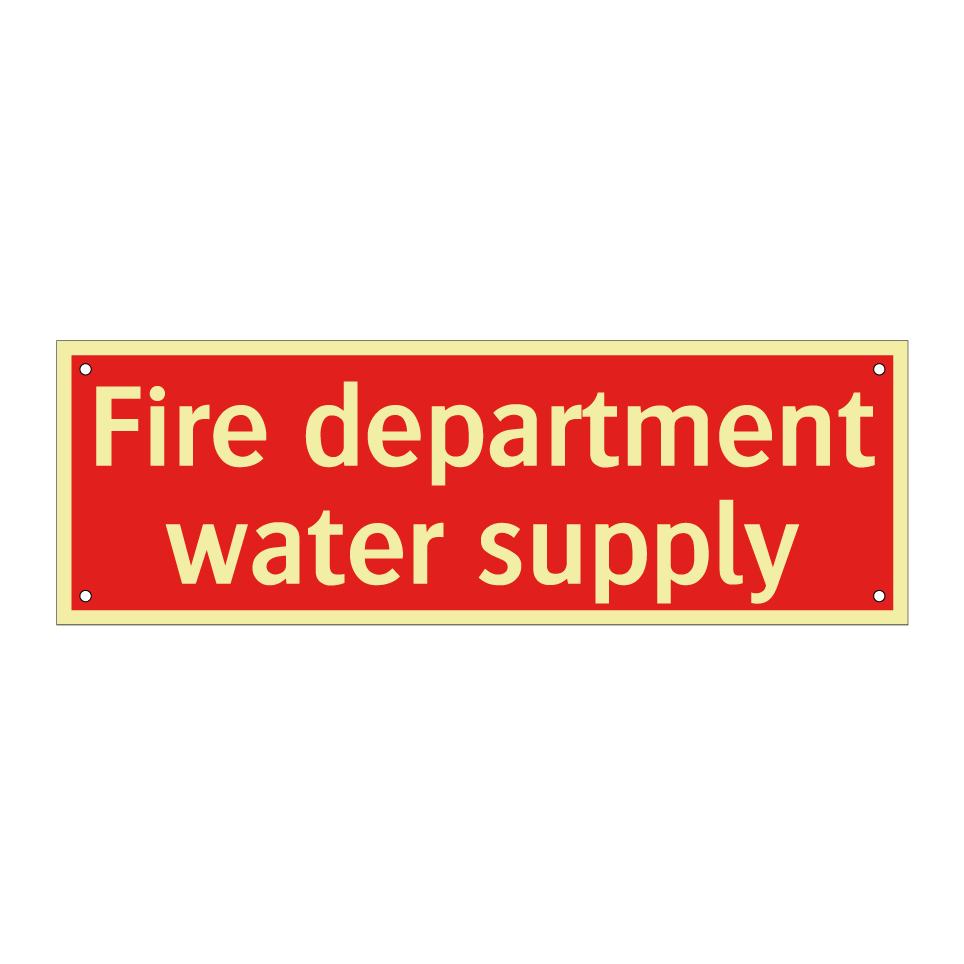 Fire department water supply
