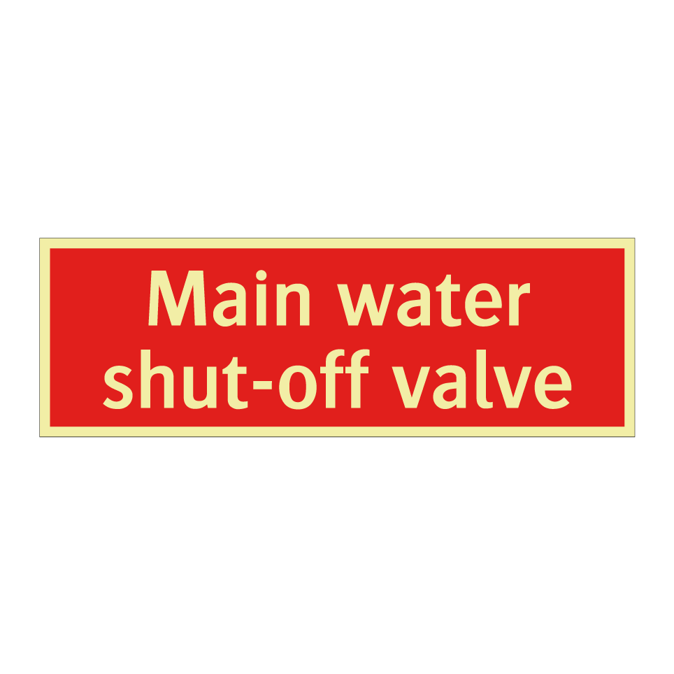 Main water shut-off valve