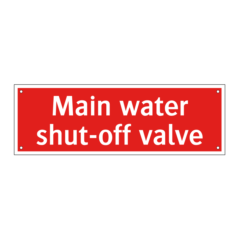 Main water shut-off valve