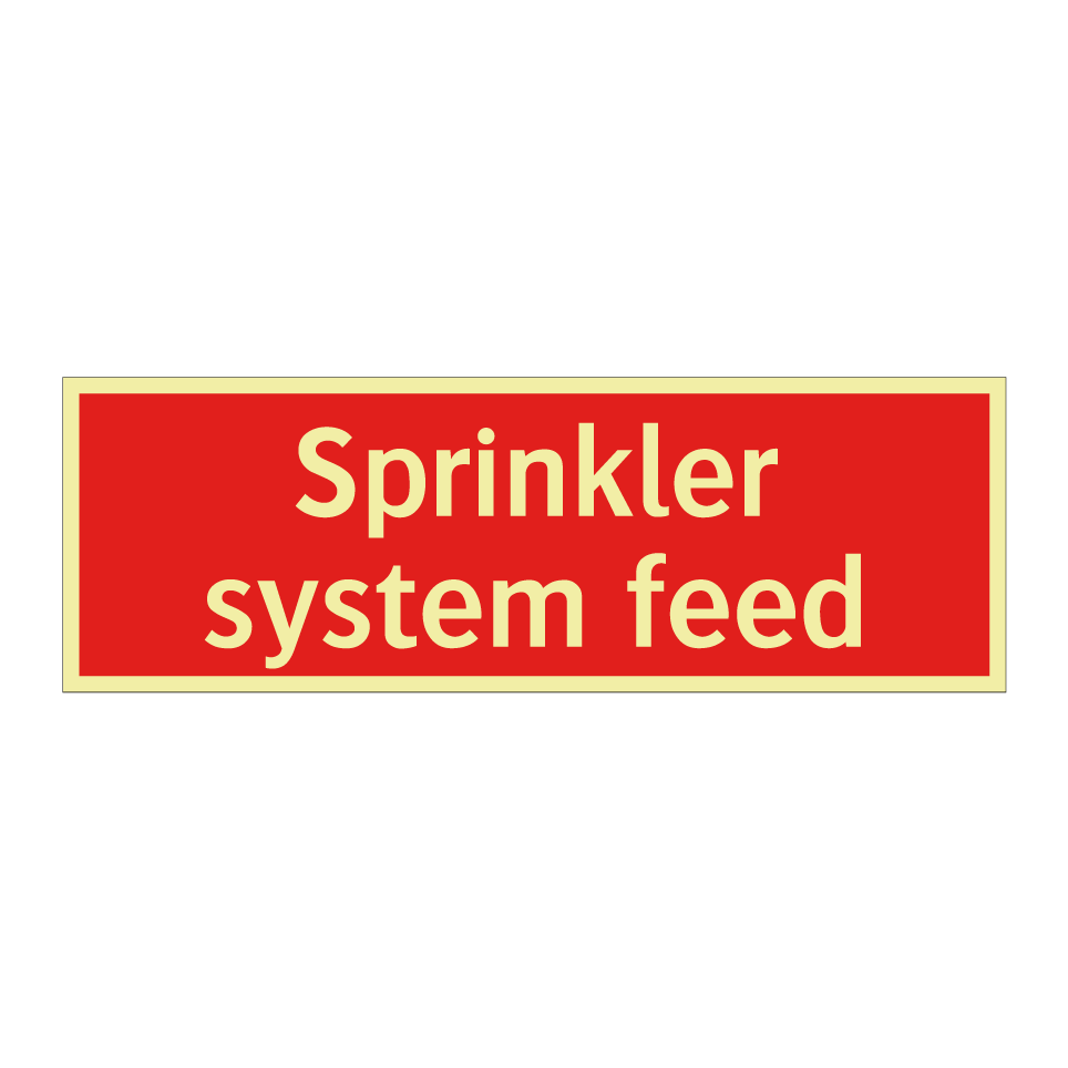 Sprinkler system feed