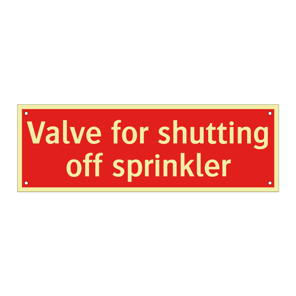 Valve for shutting off sprinkler