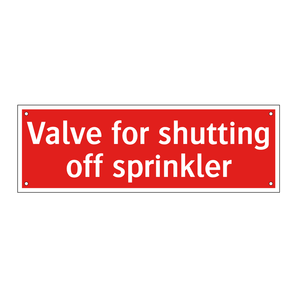 Valve for shutting off sprinkler