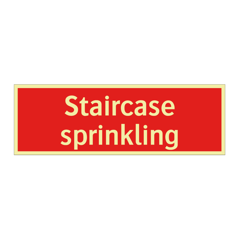 Staircase sprinkling