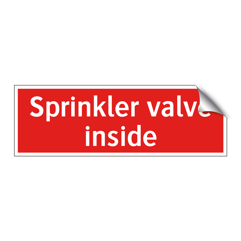 Sprinkler valve inside