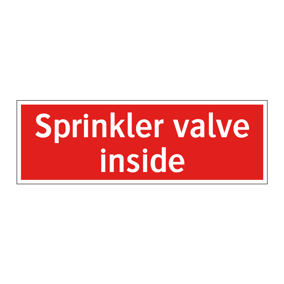 Sprinkler valve inside