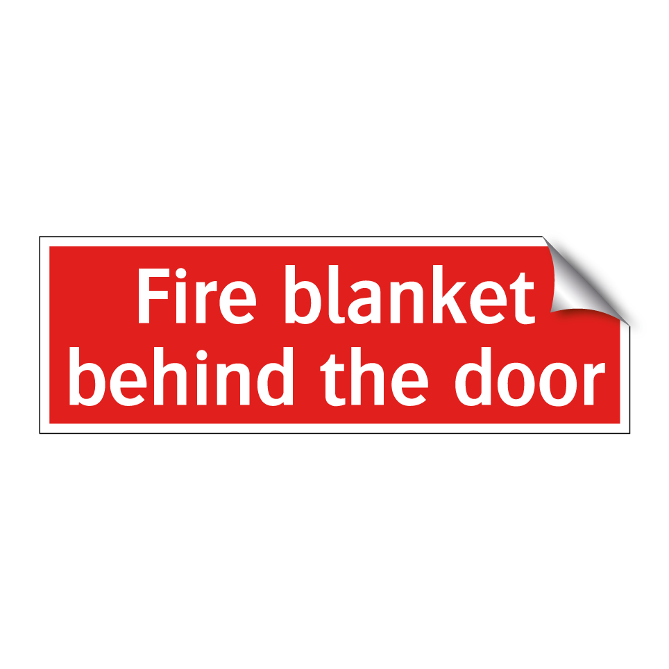 Fire blanket behind the door