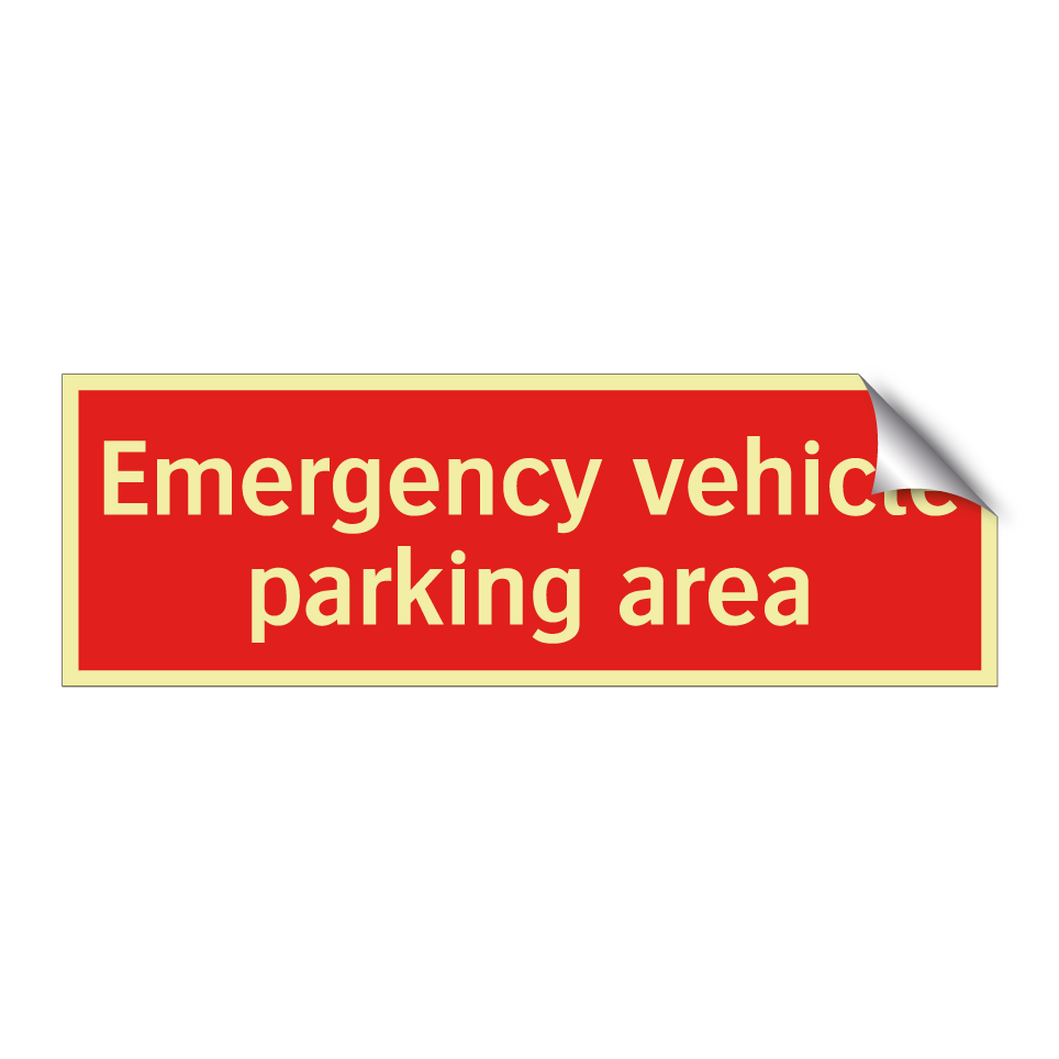 Emergency vehicle parking area