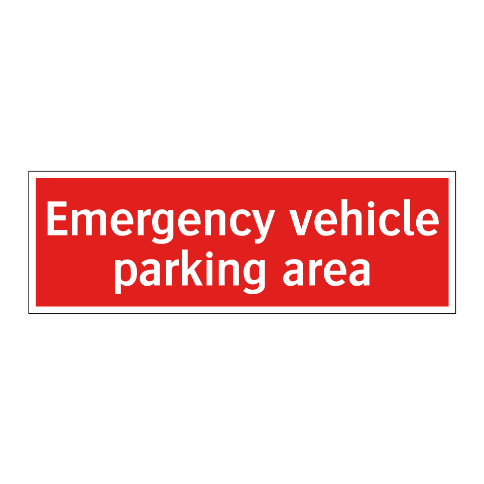 Emergency vehicle parking area