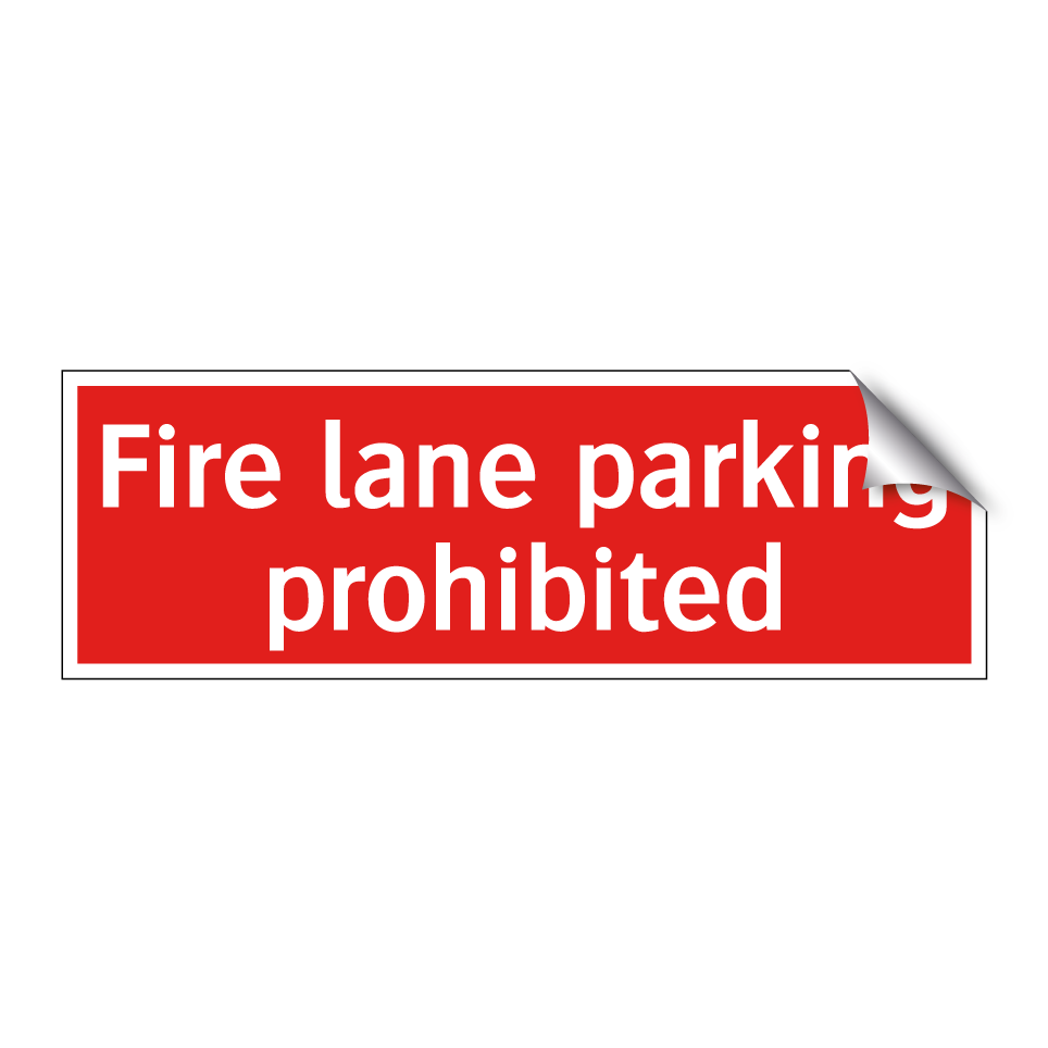 Fire lane parking prohibited