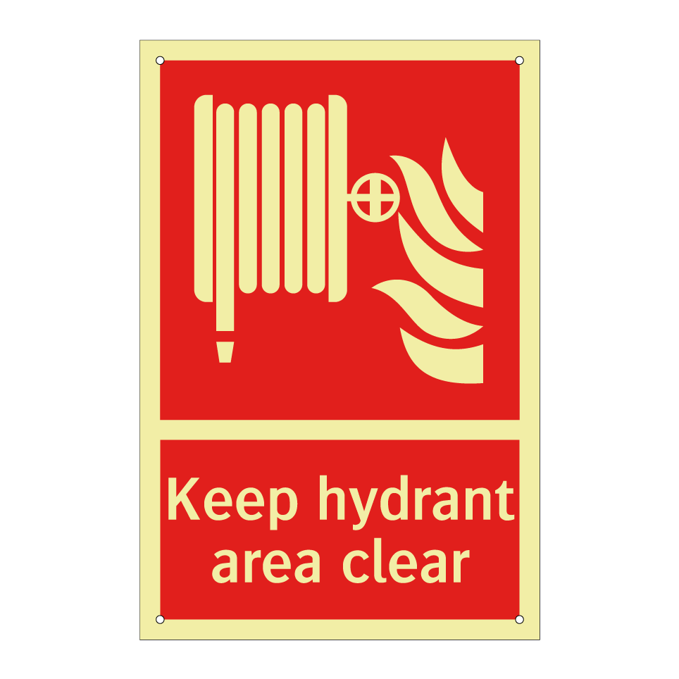 Keep hydrant area clear