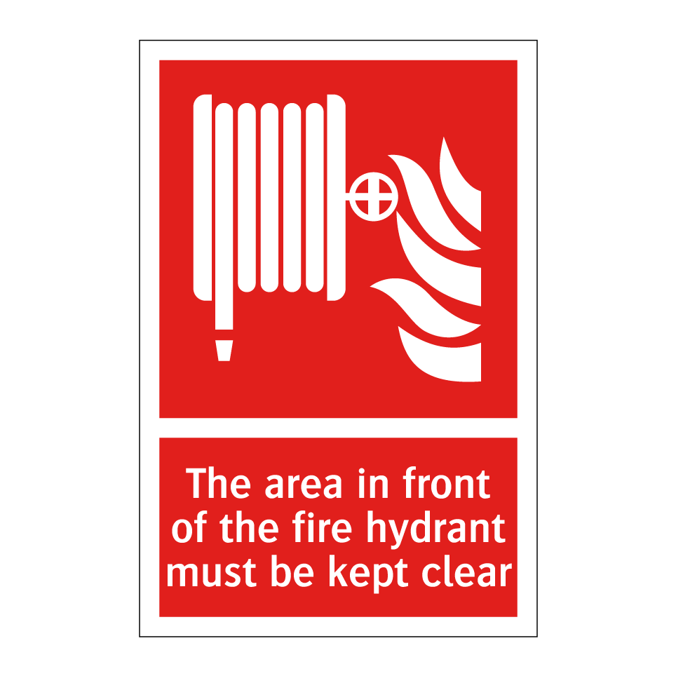 The area in front of the fire hydrant must be kept clear