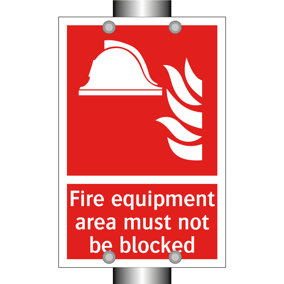 Fire equipment area must not be blocked